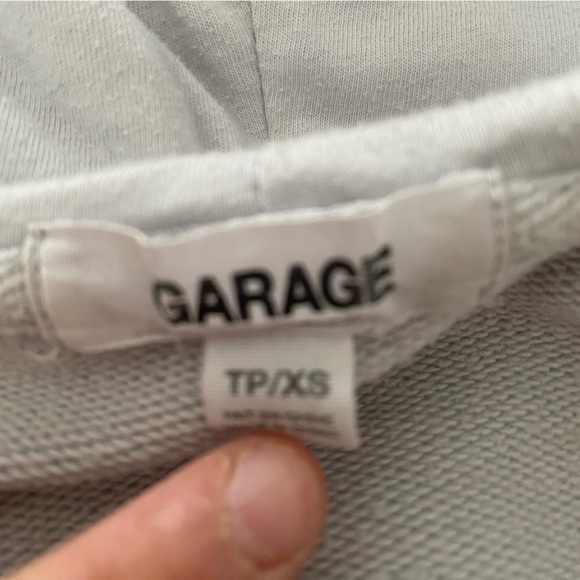 Garage white cropped zip up - Picture 2 of 3